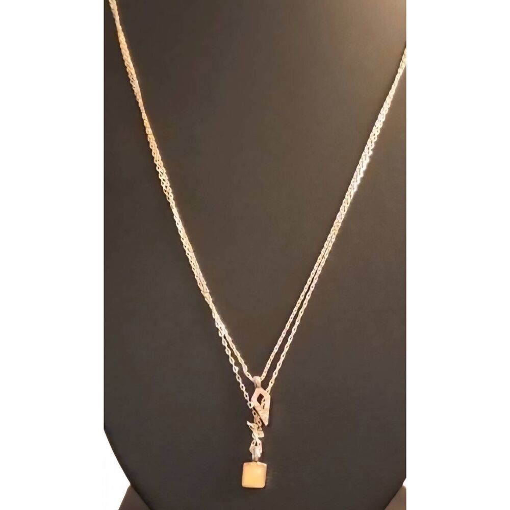 Ever Us Layered Drop Silver Necklace